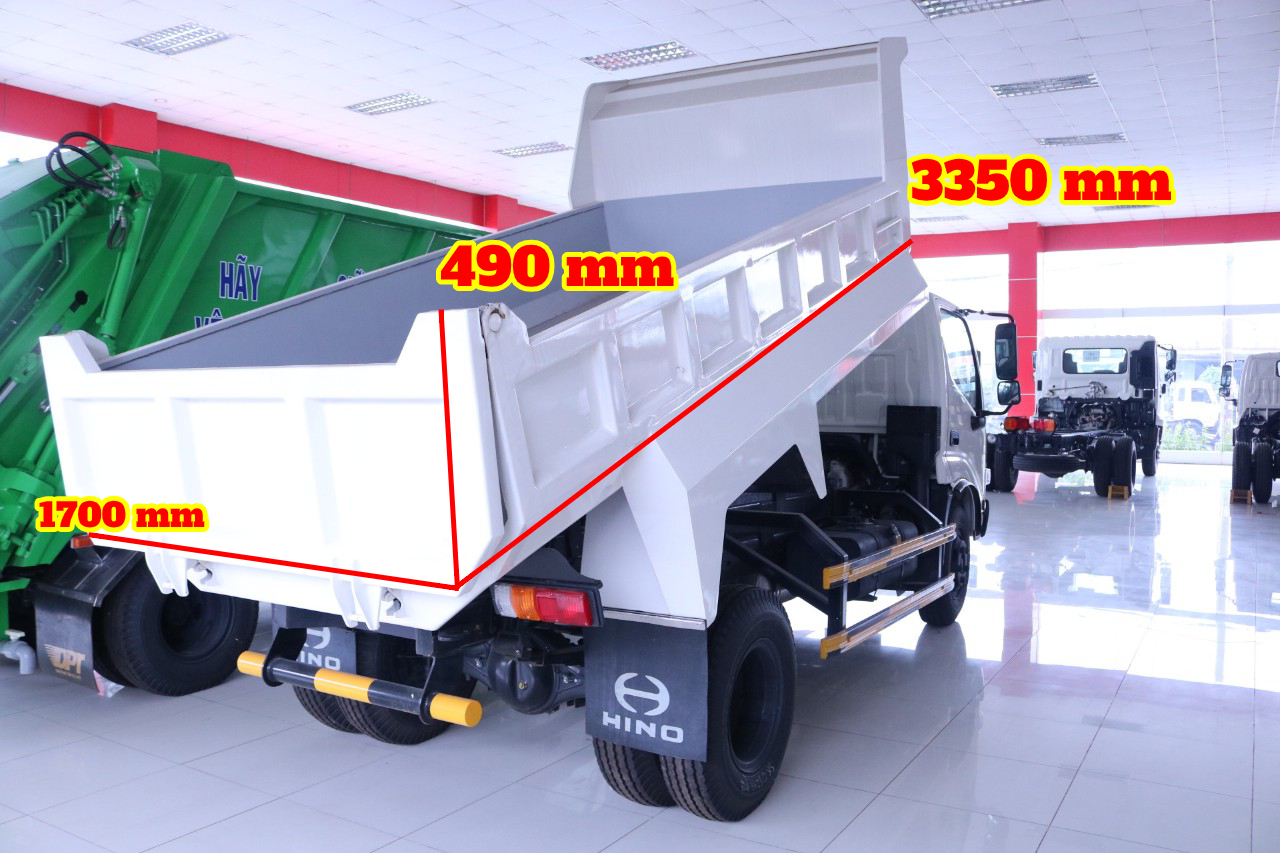 kích thước thùng xe ben hino 4.5 tấn thể tích 3.6 khối